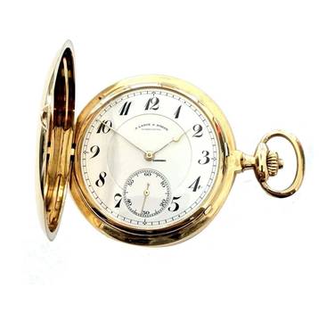 Карманные часы A. Lange & Söhne, модель 1 A, ручной завод, золото 750/000, диаметр 53 мм, 1928 год, Savonette