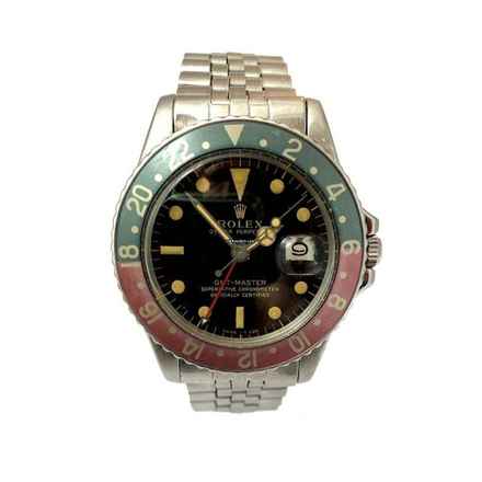 Rolex GMT-Master 1675 paslanmaz çelik yaklaşık 1966 parlak altın kaplama kadran Uzun E