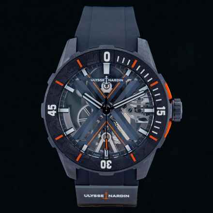 Ulysse Nardin Diver X Skeleton 44mm Titanyum 3723-170LE-3A-BLUE/3A Yeni hiç kullanılmamış Tam Set Özel Sürüm 175 adet ile sınırlı