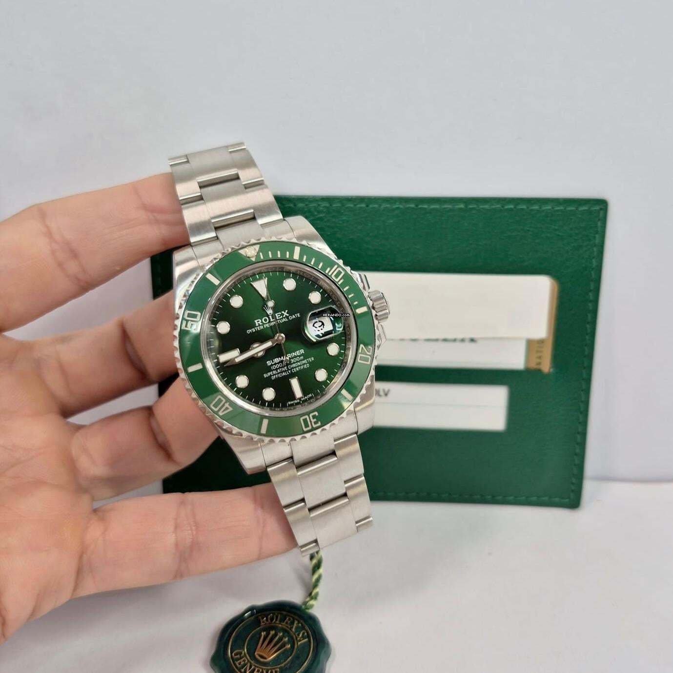 Rolex Submariner Date Hulk Ceramica 40mm Automatico Completo