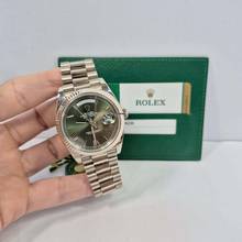 Thumbnail von Rolex Day-Date 40 40mm Presidente Ouro Branco Olive Green Automático Completo