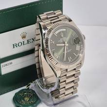 Thumbnail von Rolex Day-Date 40 Presidente Ouro Branco Olive Green Automático Completo