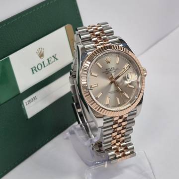 Rolex Datejust 41 Ouro Rosé & Aço Jubilee Automático Completo