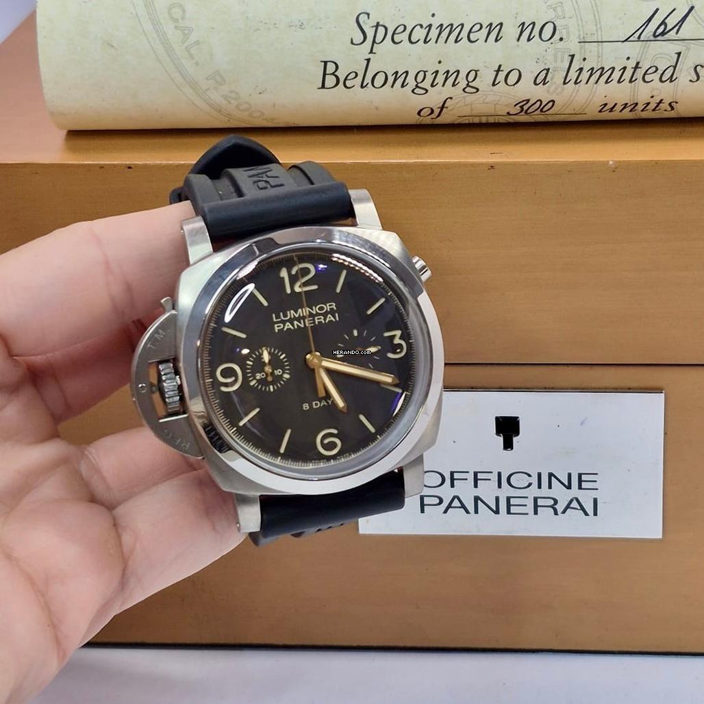 Panerai Luminor 1950 Left-hand Chrono-Monopulsante 8 Days 47mm Corda Completo