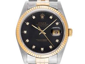 Thumbnail von Rolex Datejust 36 Diamanten Ref.16233 1991 LC EU Full Set sehr gut Vintage Datejust Diamanten Stahl 18kt Gelbgold