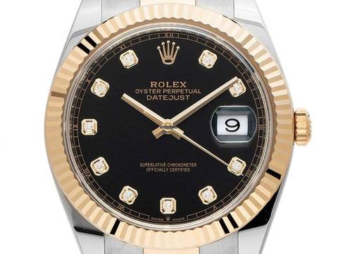 Rolex Datejust 41 Ref.126333 2022 Full Set wie Neu Datejust Diamanten