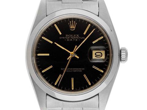 Rolex Oyster Perpetual Date Ref.1500 1975 Box&Beschreibung sehr gut Vintage Oyster Perpetual open 6/9