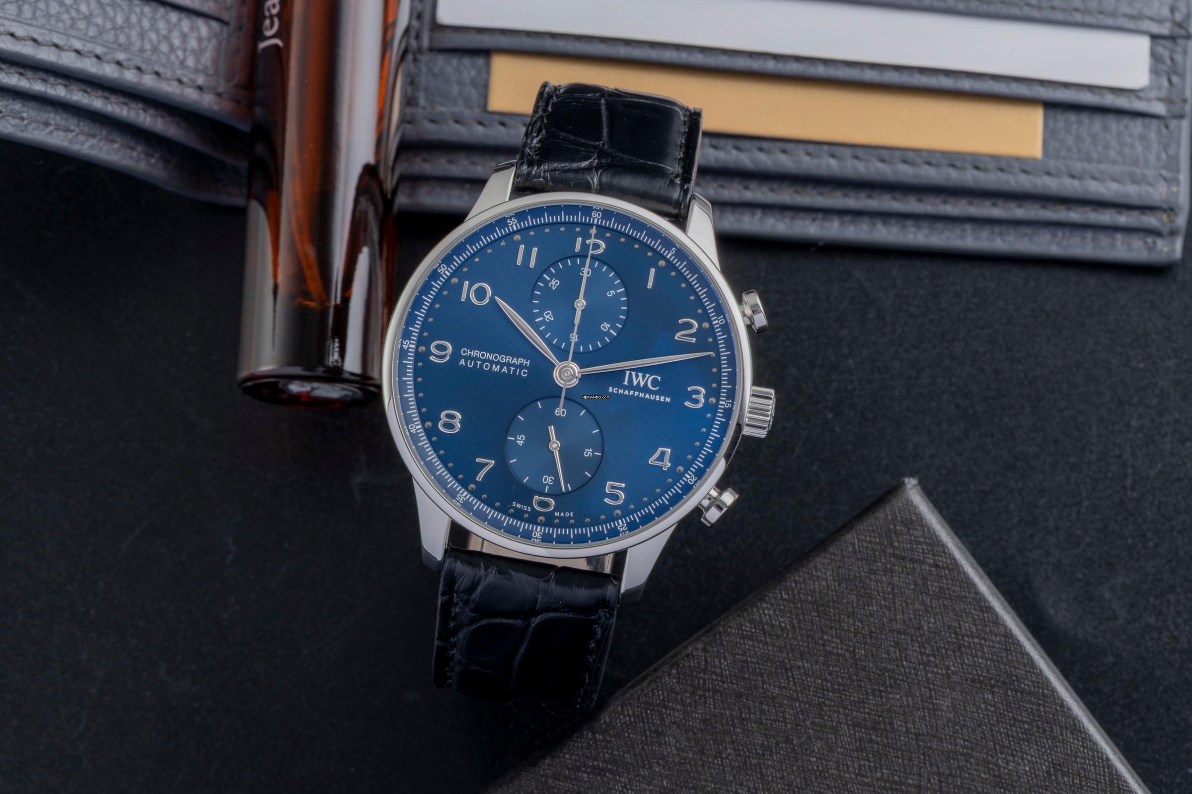 IWC Portugieser Chronograph Stahl Automatik Herrenuhr Ref. IW371606
