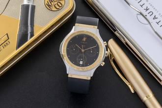 Thumbnail von Hublot Classic Chronograph Stahl / Gold Quarz Herrenuhr Ref. 1620.2