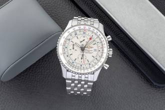 Thumbnail von Breitling Navitimer World Chronograph Stahl Automatik Ref. A24322 Papiere 2019