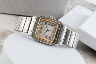 Thumbnail von Cartier Santos Galbée Date Edelstahl / Gold Medium Size Ref. W20011C4 Klassiker