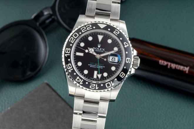 Rolex GMT-Master II Oyster Paslanmaz Çelik Otomatik Erkek Saatı Ref. 116710LN M-serisi