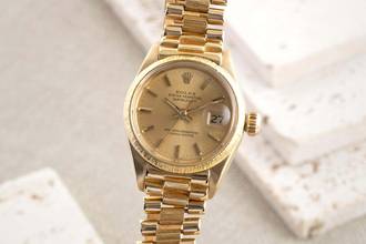 Thumbnail von Rolex Lady-Datejust Borke 18K (0,750) Gold Automatik Damen Oyster Ref. 6927 Box