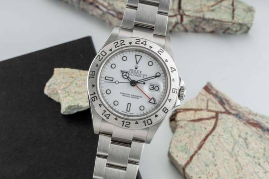  Rolex Explorer II Polar White Dial Stahl Automatik Herrenuhr Ref. 16570T M-Serie 