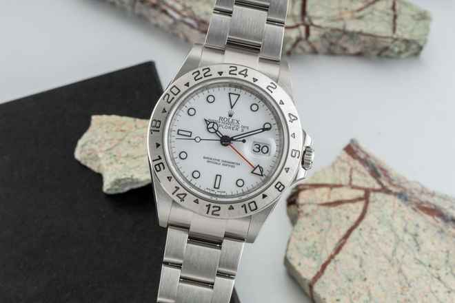 Rolex Explorer II Polar Beyaz Kadran Çelik Otomatik Erkek Saatı Ref. 16570T M-Serie