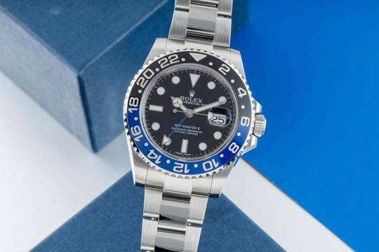  Rolex GMT-Master II Batman Edelstahl Automatik Ref. 116710BLNR B&P 2013 