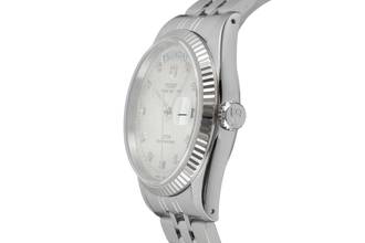 Thumbnail von Tudor Prince Date Day Automatik Edelstahl / Weissgold Diamonds Ref 76214 Papiere