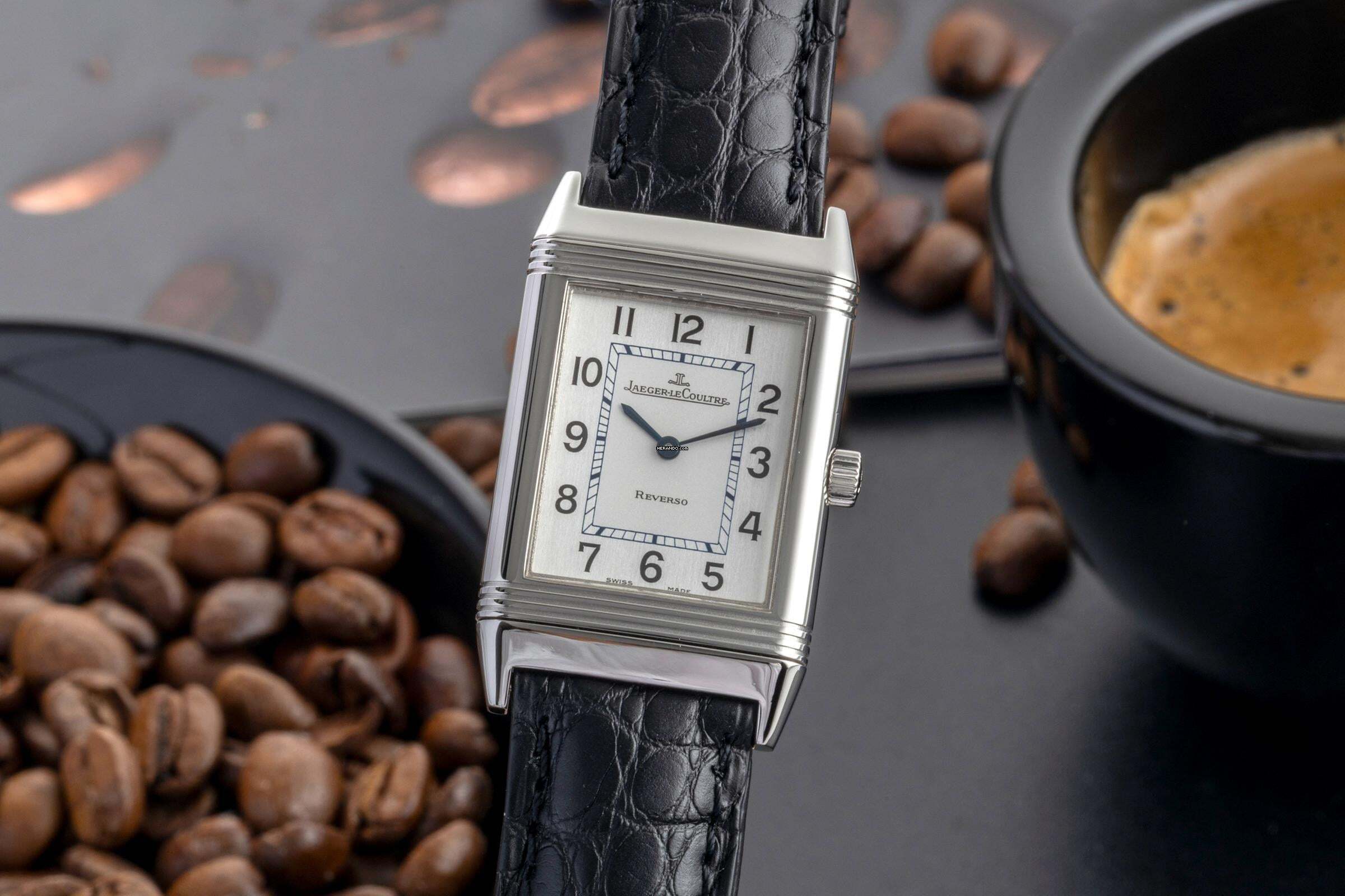 Jaeger-LeCoultre Reverso Classique Handopwinding roestvrij staal Ref. Q2508410 252.8.86 B&P 2008