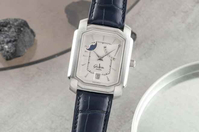 Glashütte Original Senator Karrée Çelik Otomatik Erkek Saatı Ref. 39-45-04-04-04 B&P 2003