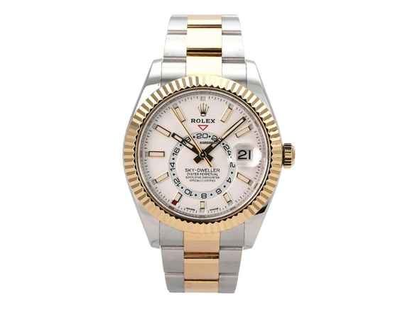  Rolex Sky-Dweller Edelstahl / Gelbgold 326933 Weiß 