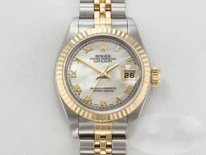 Thumbnail von Rolex Lady-Datejust Edelstahl Gelbgold 750 Perlmutt Automatik Gold Stahl Damen Stainless Steel 18kt Yellow Gold Jubilé-band Chronometer Oyster