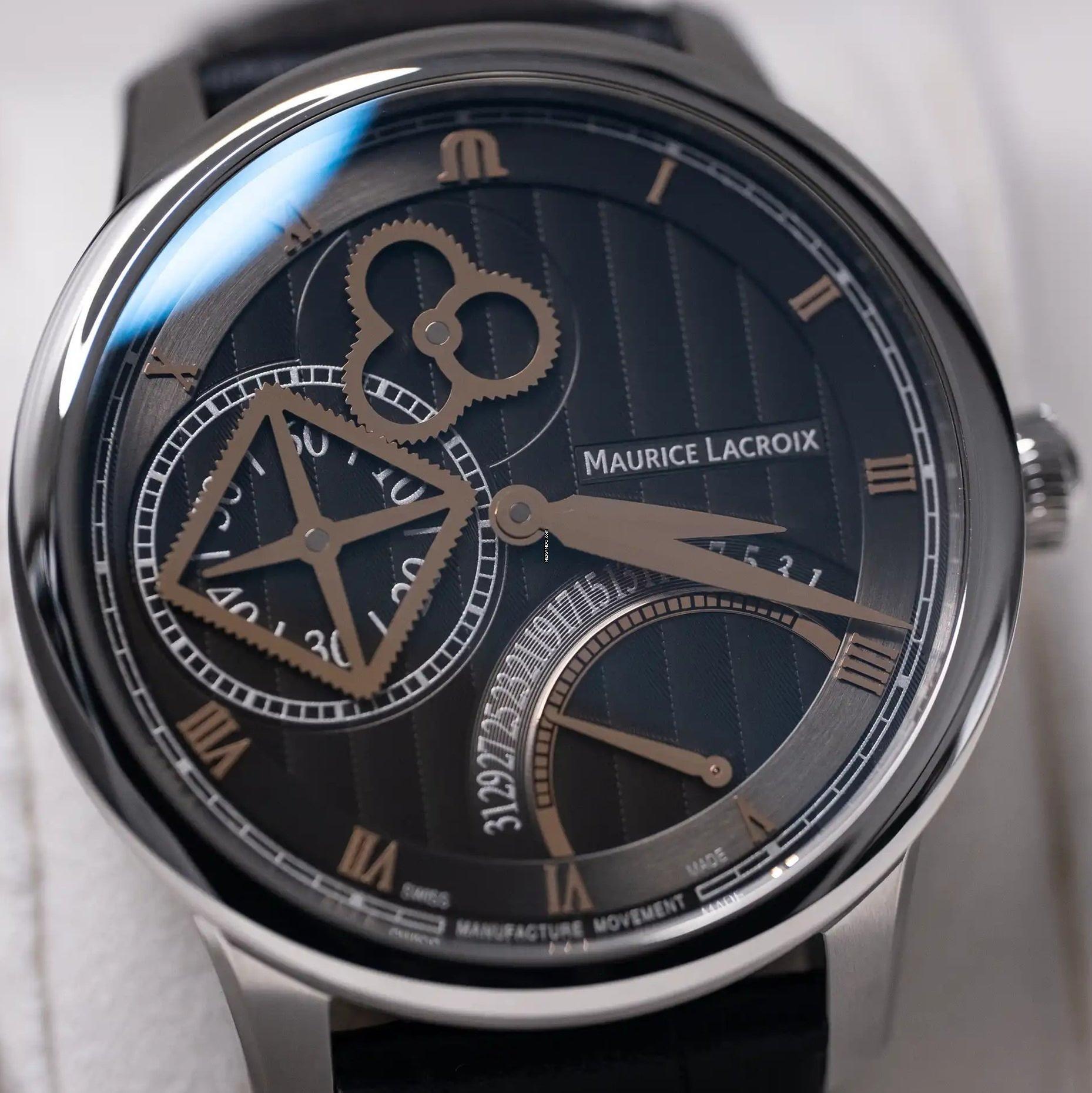 Maurice Lacroix Masterpiece Kare Tekerlek Retrograd YENİ TAM SET