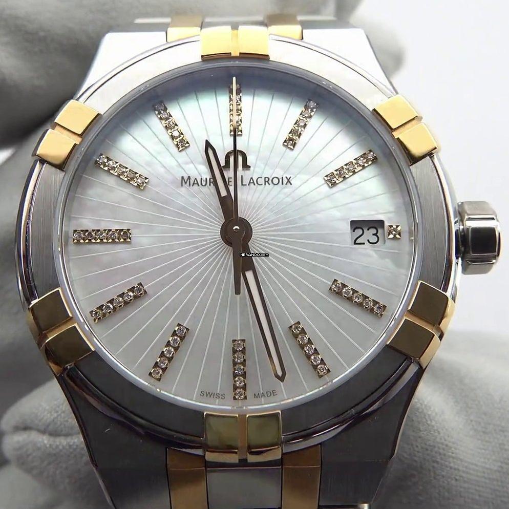 Maurice Lacroix AIKON QUARTZ DATE 35MM NIEUW VOLLEDIGE SET