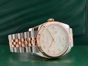 Thumbnail von Rolex Datejust 116231 Steel & Rose Gold With Jubilee Diamonds Dial - Full Set 36mm 2010