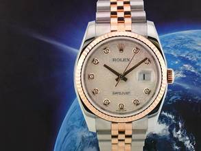 Thumbnail von Rolex Datejust 116231 Steel & Rose Gold With Jubilee Diamonds Dial - Full Set 36mm 2010