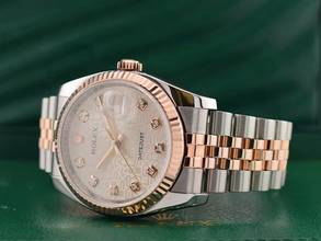 Thumbnail von Rolex Datejust 116231 Steel & Rose Gold With Jubilee Diamonds Dial - Full Set 36mm 2010