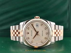 Thumbnail von Rolex Datejust 116231 Steel & Rose Gold With Jubilee Diamonds Dial - Full Set 36mm 2010
