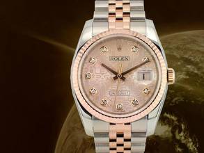 Thumbnail von Rolex Datejust Stainless Steel - Rose Gold Jubilee Diamond Dial