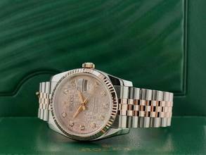 Thumbnail von Rolex Datejust Stainless Steel - Rose Gold Jubilee Diamond Dial