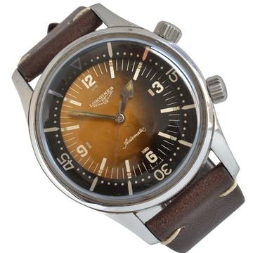  Longines Legend Diver 7042 Jumbo Tropical brown dial 1961 