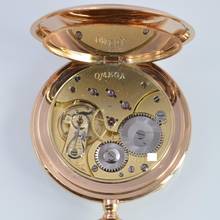 Thumbnail von Omega Taschenuhr Pocket watch open face rose gold 14KT Very Rare