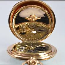 Thumbnail von Omega Taschenuhr Pocket watch open face rose gold 14KT Very Rare