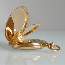 Thumbnail von Omega Taschenuhr Pocket watch open face rose gold 14KT Very Rare