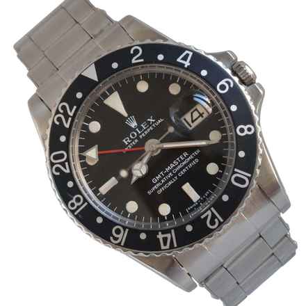 Rolex GMT-Master 1675 Long E mit Tritium, schwarzem Lünettenring, 1968