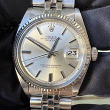 Thumbnail von Rolex Datejust 36 1601 Soleil silver dial 1973 Full Set