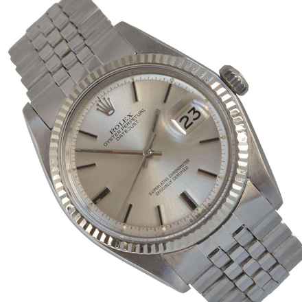 Rolex Datejust 36 1601 Soleil Silberzifferblatt 1973 Komplettset