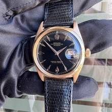Thumbnail von Rolex Datejust 36 6604 Ovettone Black gilt dial rose gold 18KT 1956’s