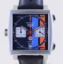 Thumbnail von TAG Heuer Monaco Steve McQueen Gulf Special Edition Saphir blue Dial B+P rar