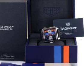 Thumbnail von TAG Heuer Monaco Steve McQueen Gulf Special Edition Saphir blue Dial B+P rar