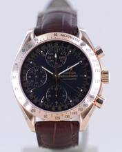 Thumbnail von Omega Speedmaster Day Date Automatic Day-Date Chronograph Black Dial 18K Gold Triple Date rar