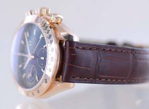 Thumbnail von Omega Speedmaster Day Date Automatic Day-Date Chronograph Black Dial 18K Gold Triple Date rar