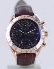 Thumbnail von Omega Speedmaster Day Date Automatic Day-Date Chronograph Black Dial 18K Gold Triple Date rar