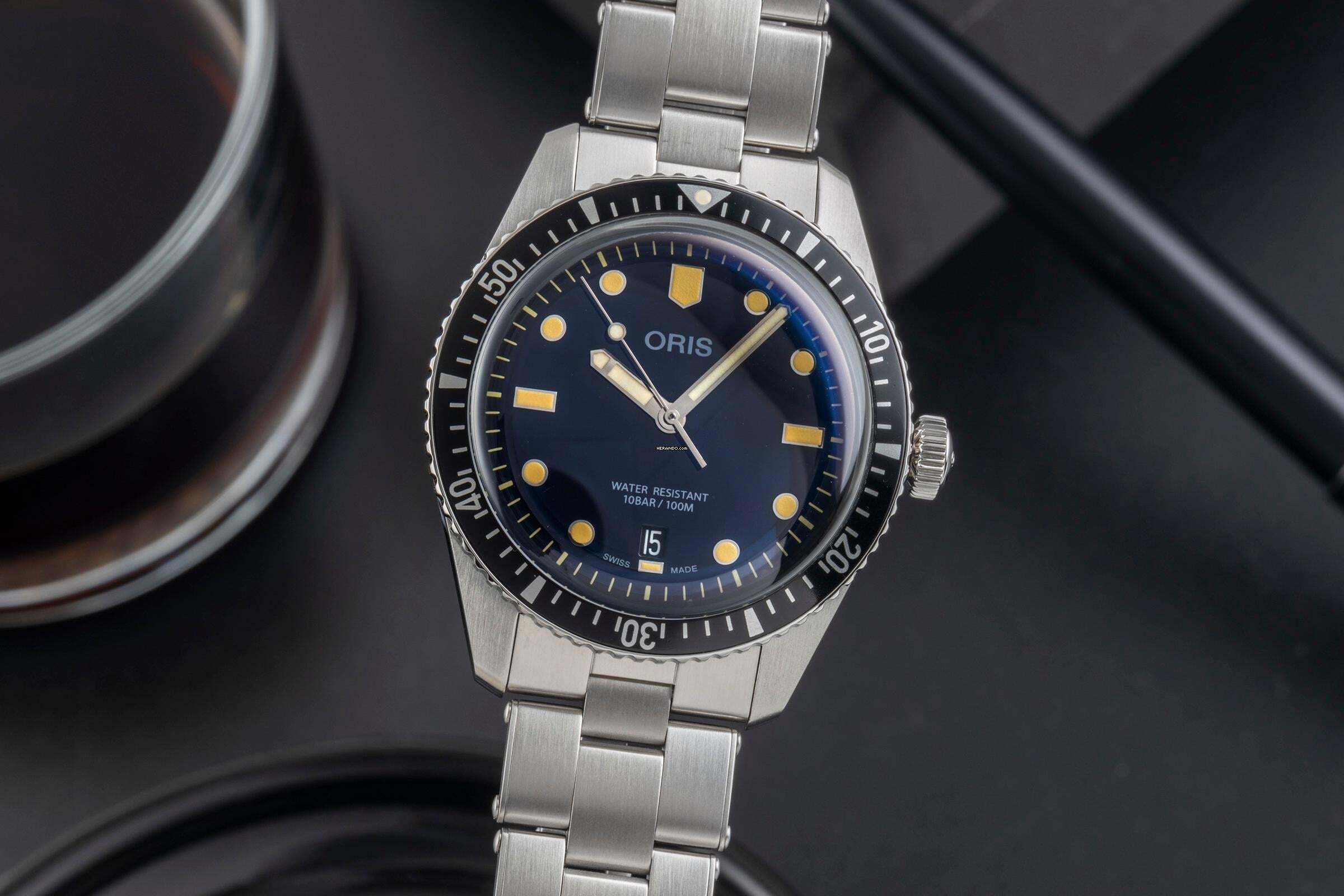 Oris Divers Sixty Five Stahl Automatik Ref. 01 733 7707 4055-07 8 20 18 B&P 2020