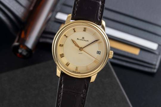  Blancpain Villeret 18k (0,750) Gold Automatik Herrenuhr Ref. 1158 
