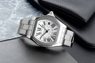 Thumbnail von Cartier Roadster Automatik Datum Edelstahl Herrenuhr Ref. W6206017 B&P 2011