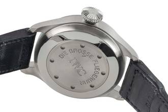 Thumbnail von IWC Duża pilotka z Schaffhausen Big Pilot Automatik 7 dni stalowy zegarek męski Ref IW500201 dokumenty